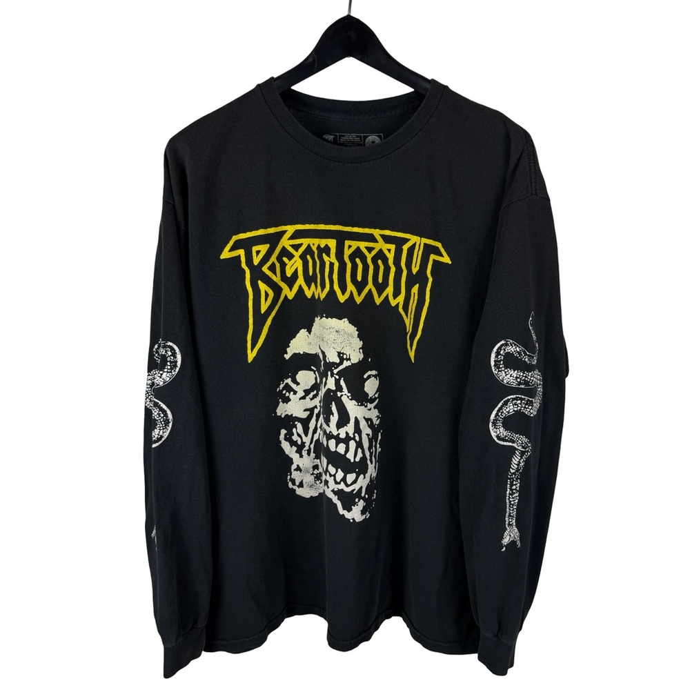 Mens Y2K Beartooth X Redbull Record Grunge Music Long Sleeve Shirt Size XL